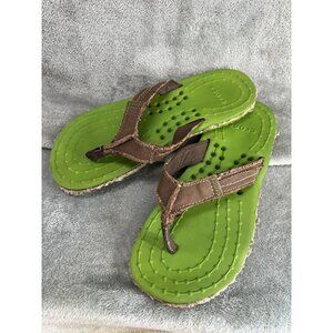 Rare Crocs Green Sandals W 9 M 7 Casual Slip On Comfort Flats Slideł Rubber